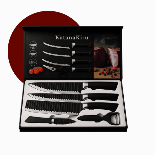 Kit 1 Conjunto - 4 Facas + 2 Brindes